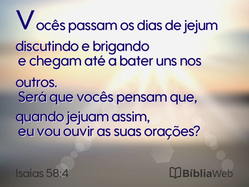 Isaías 58:4 em imagem para compartilhar