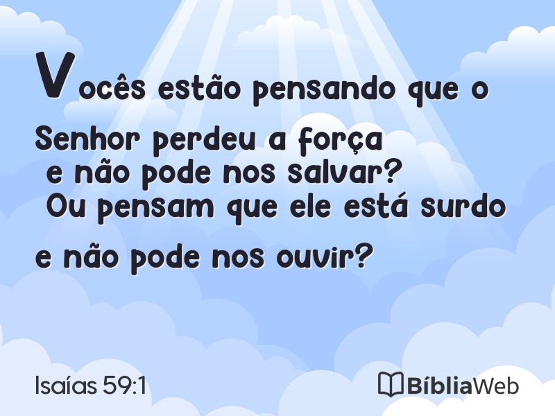 Isaías 59:1 em imagem para compartilhar