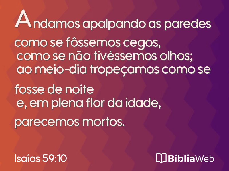 Isaías 59:10 em imagem para compartilhar
