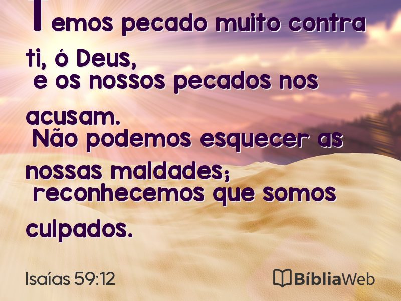 Isaías 59:12 em imagem para compartilhar