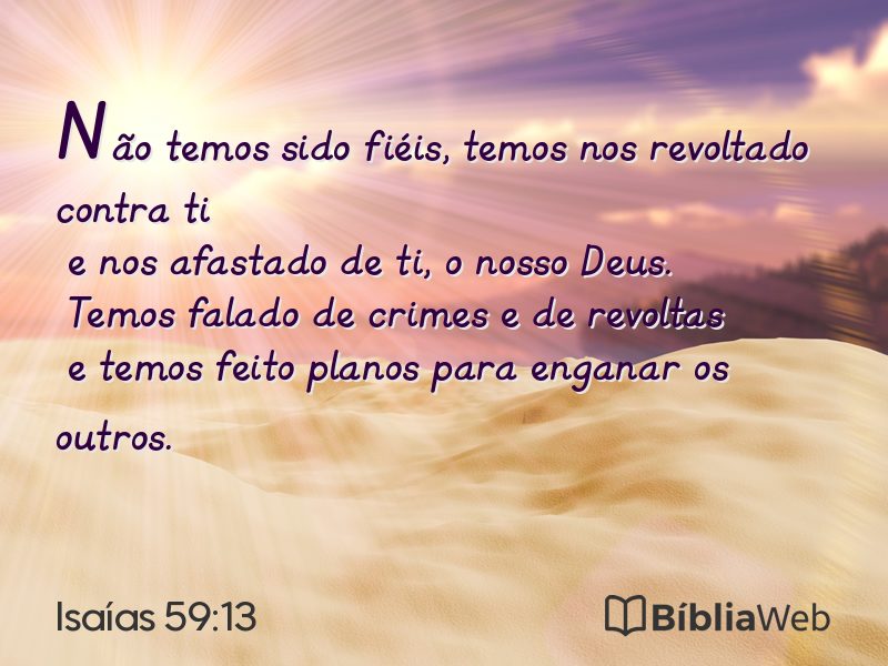 Isaías 59:13 em imagem para compartilhar
