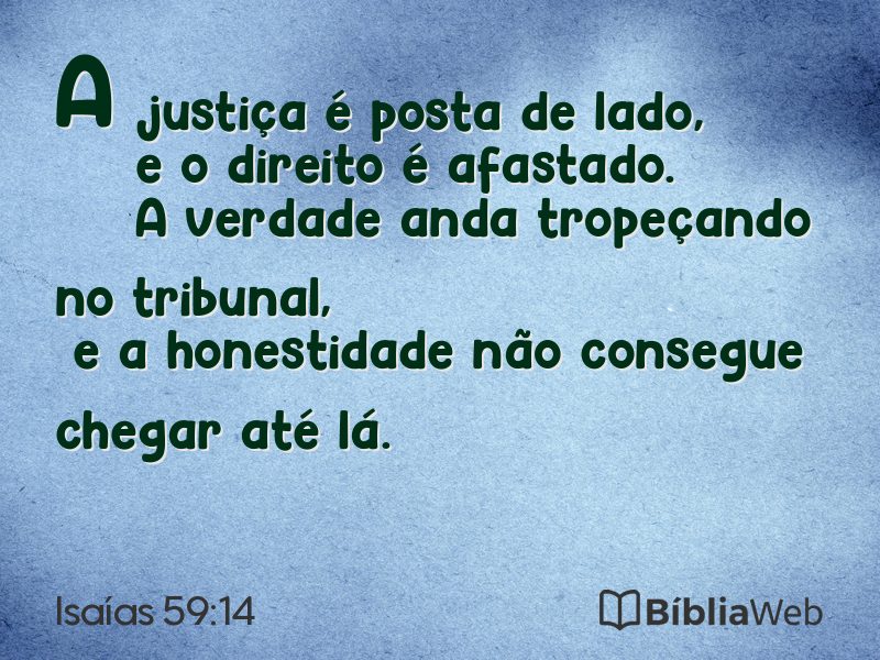 Isaías 59:14 em imagem para compartilhar