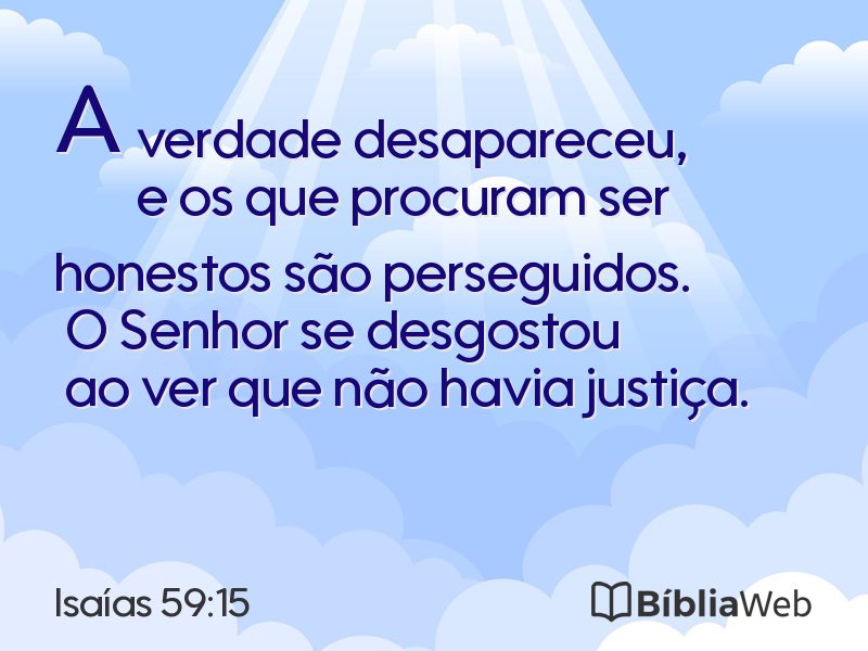 Isaías 59:15 em imagem para compartilhar