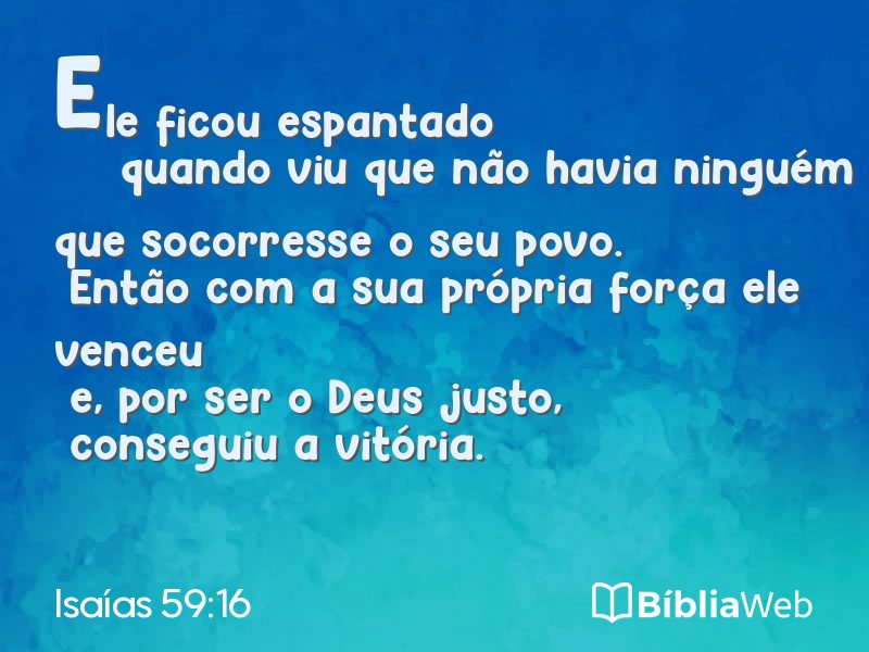Isaías 59:16 em imagem para compartilhar