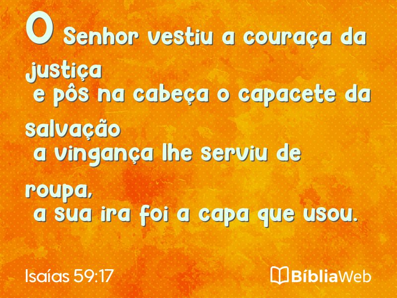 Isaías 59:17 em imagem para compartilhar