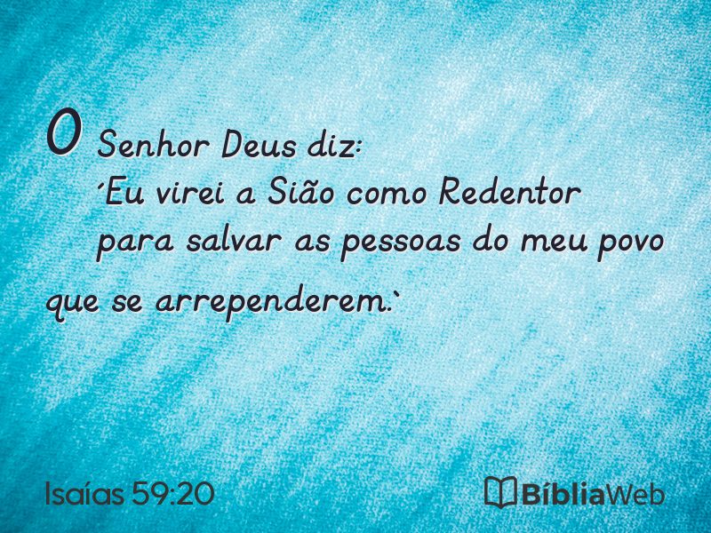 Isaías 59:20 em imagem para compartilhar