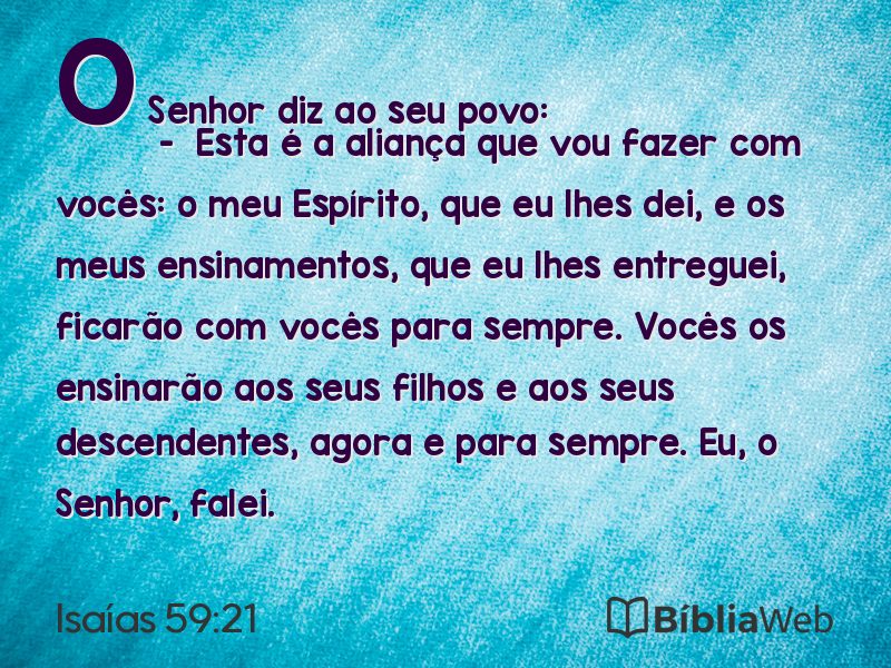 Isaías 59:21 em imagem para compartilhar