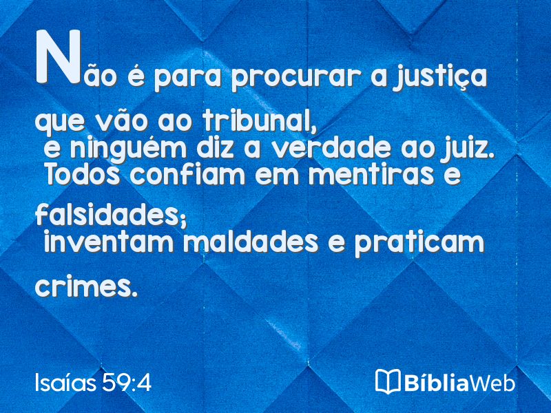 Isaías 59:4 em imagem para compartilhar