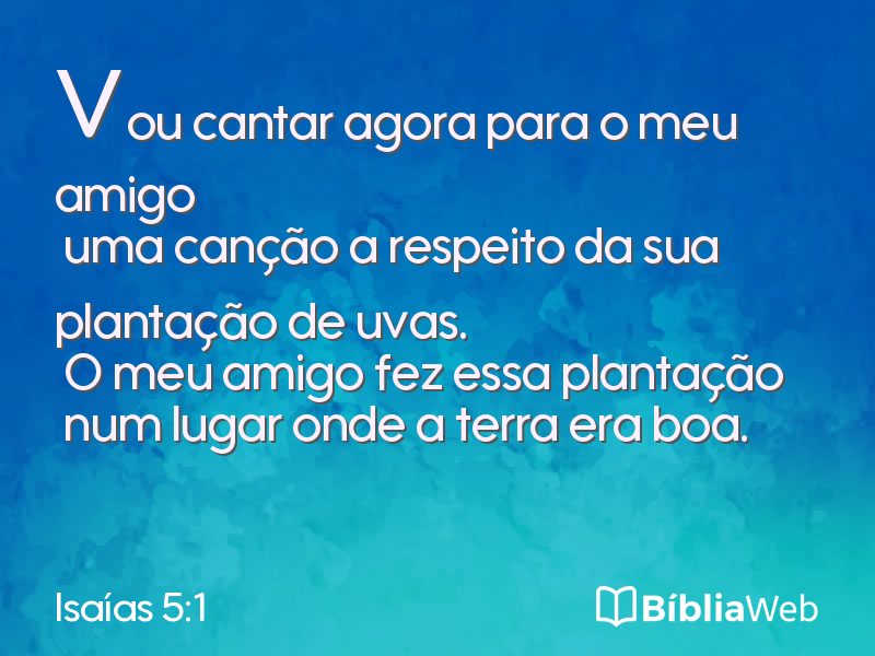 Isaías 5:1 em imagem para compartilhar