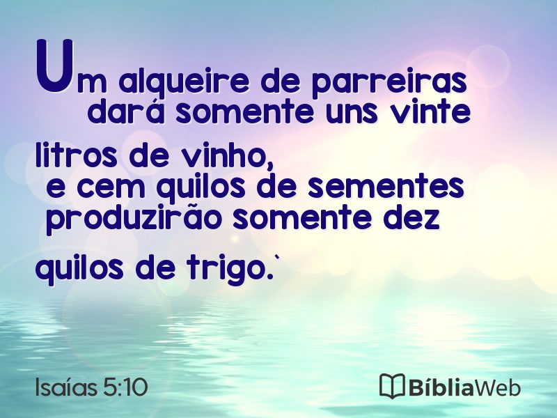 Isaías 5:10 em imagem para compartilhar