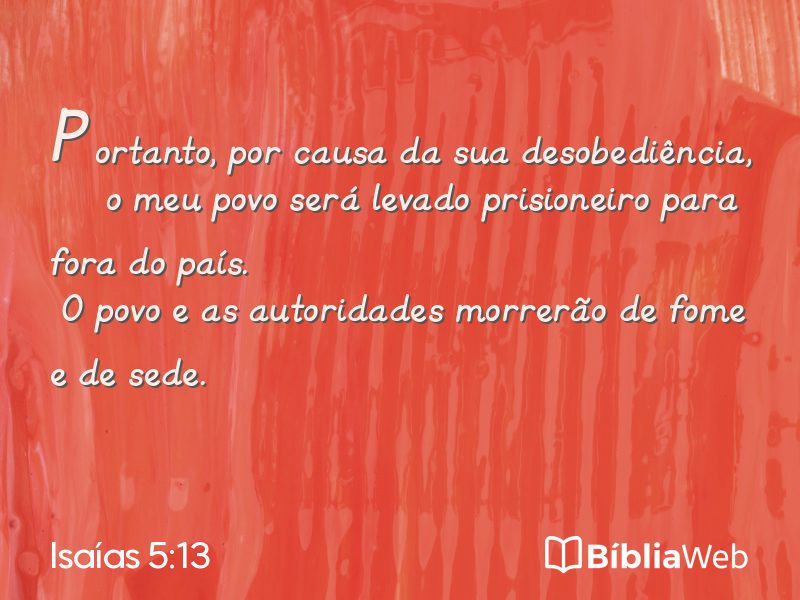 Isaías 5:13 em imagem para compartilhar