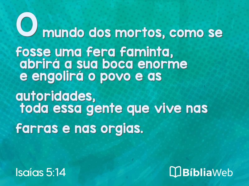 Isaías 5:14 em imagem para compartilhar