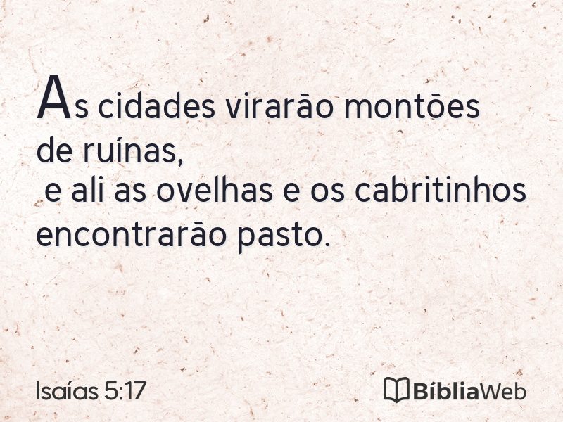 Isaías 5:17 em imagem para compartilhar
