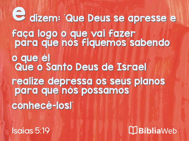 Isaías 5:19 em imagem para compartilhar