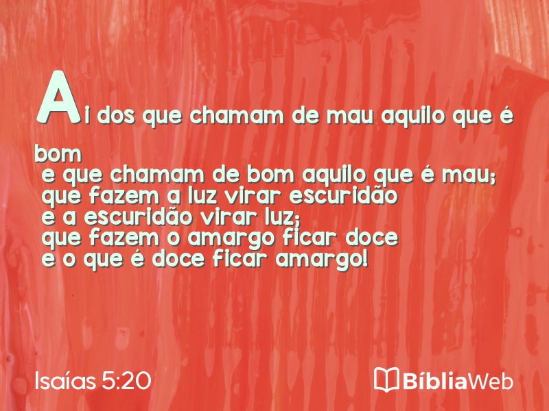 Isaías 5:20 em imagem para compartilhar