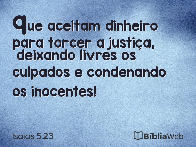 Isaías 5:23 em imagem para compartilhar