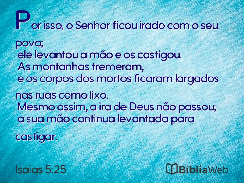 Isaías 5:25 em imagem para compartilhar