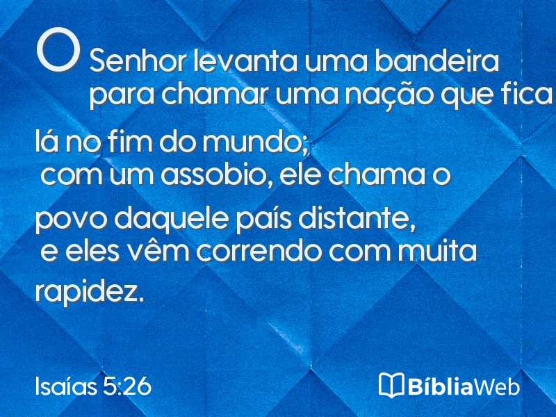 Isaías 5:26 em imagem para compartilhar