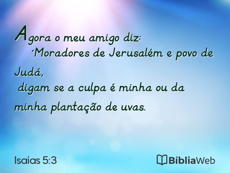 Isaías 5:3 em imagem para compartilhar