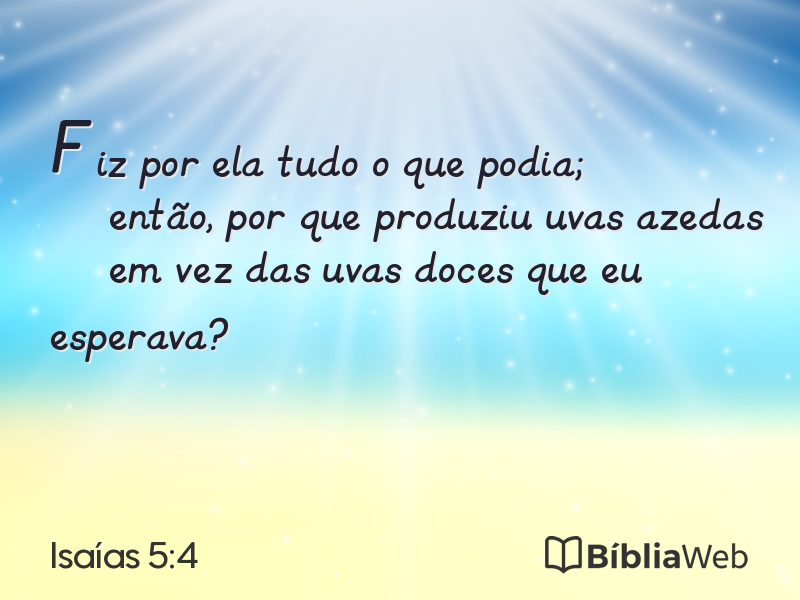 Isaías 5:4 em imagem para compartilhar