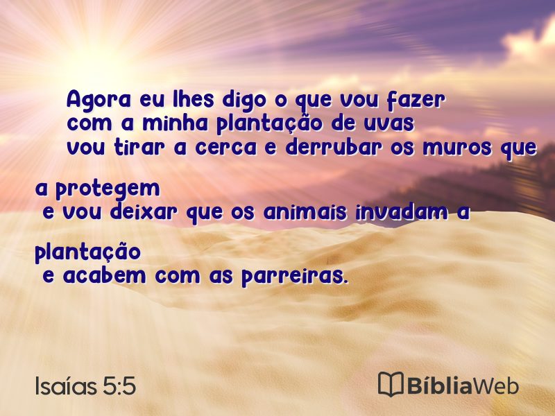 Isaías 5:5 em imagem para compartilhar