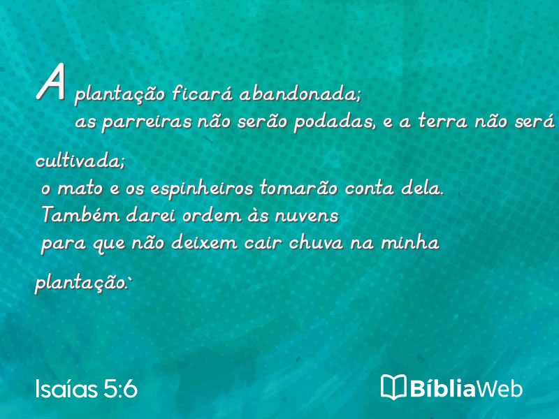 Isaías 5:6 em imagem para compartilhar