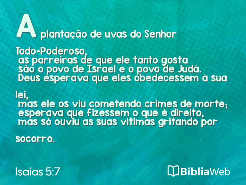 Isaías 5:7 em imagem para compartilhar