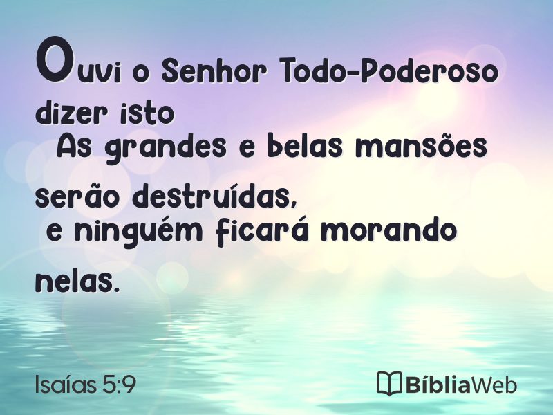 Isaías 5:9 em imagem para compartilhar