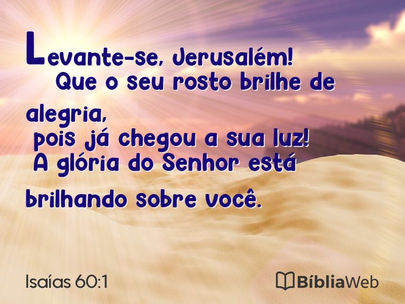 Isaías 60:1 em imagem para compartilhar