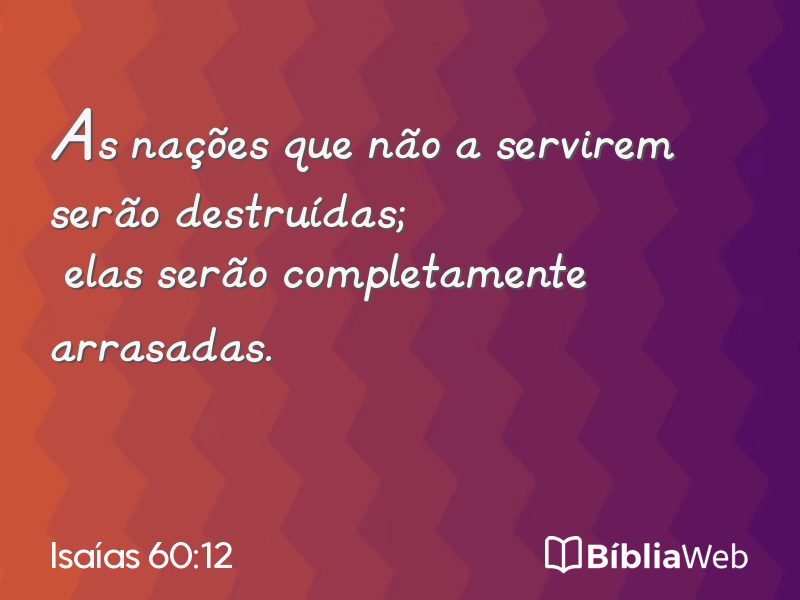 Isaías 60:12 em imagem para compartilhar