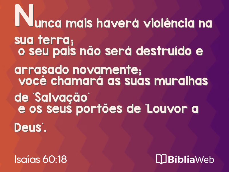 Isaías 60:18 em imagem para compartilhar