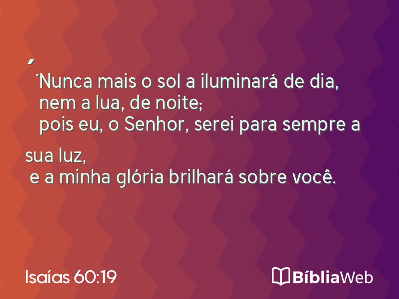 Isaías 60:19 em imagem para compartilhar