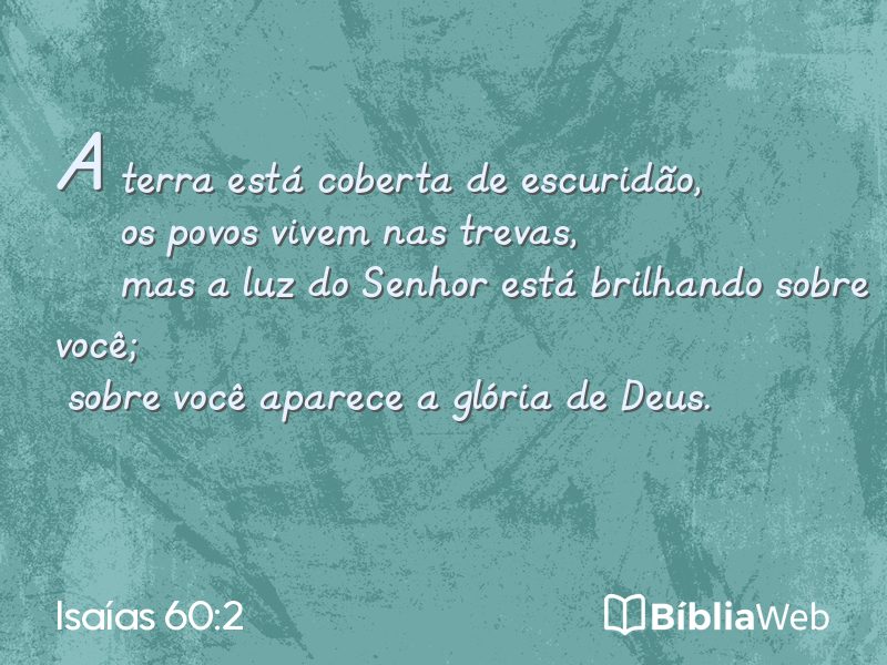 Isaías 60:2 em imagem para compartilhar