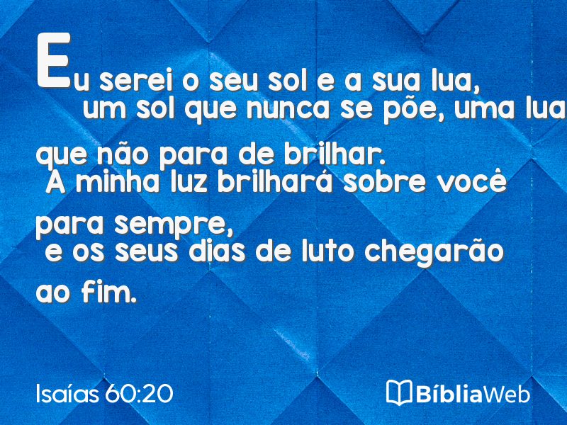 Isaías 60:20 em imagem para compartilhar