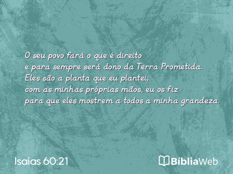 Isaías 60:21 em imagem para compartilhar