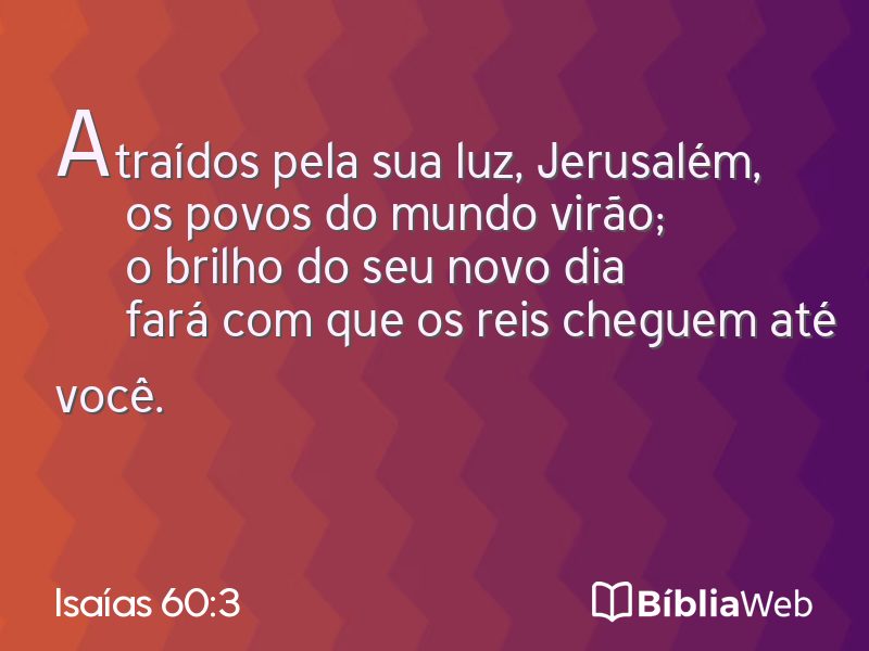 Isaías 60:3 em imagem para compartilhar