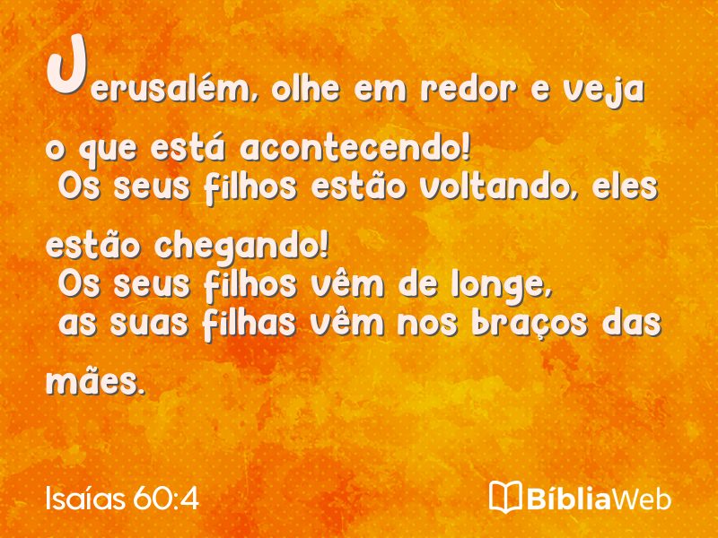 Isaías 60:4 em imagem para compartilhar