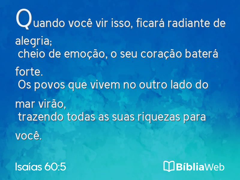 Isaías 60:5 em imagem para compartilhar