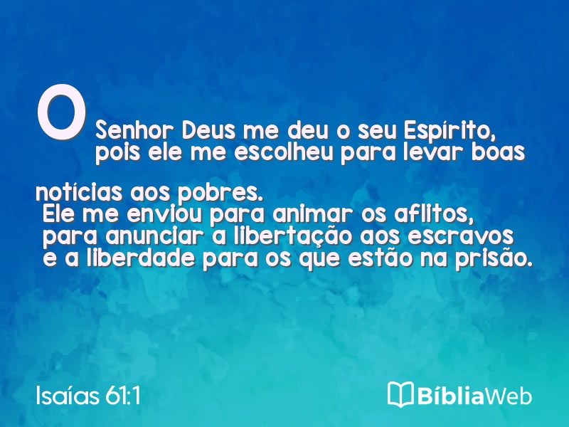Isaías 61:1 em imagem para compartilhar