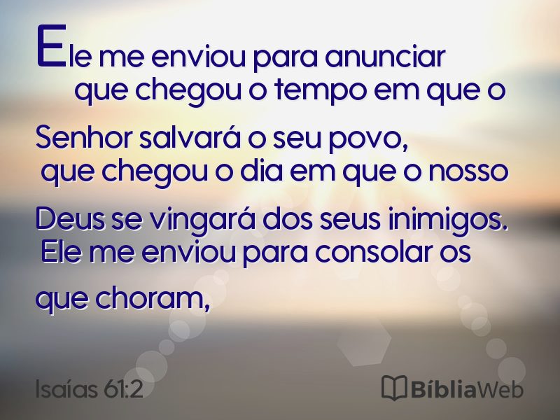 Isaías 61:2 em imagem para compartilhar