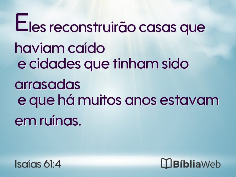 Isaías 61:4 em imagem para compartilhar