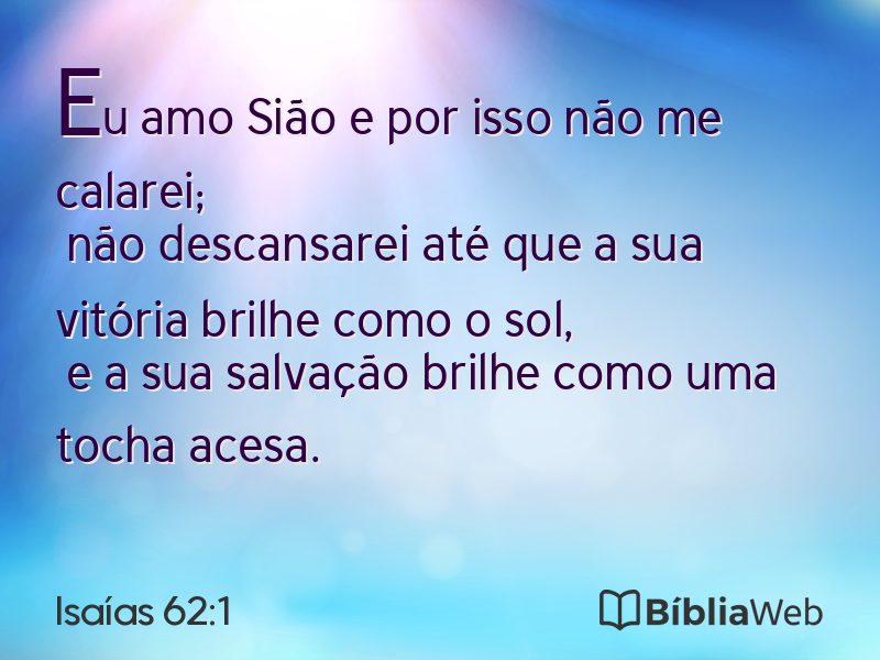 Isaías 62:1 em imagem para compartilhar