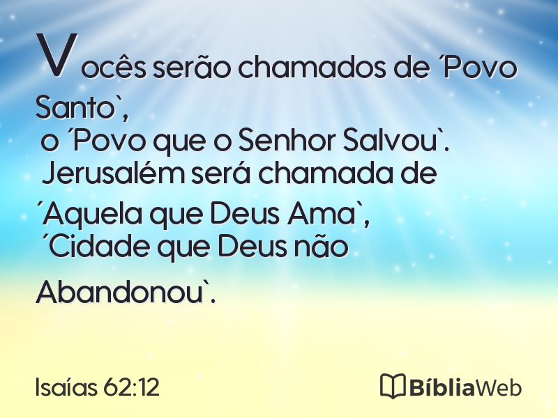Isaías 62:12 em imagem para compartilhar