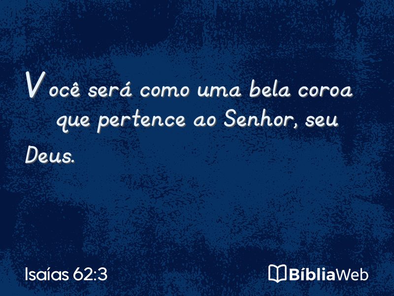 Isaías 62:3 em imagem para compartilhar