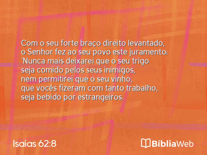Isaías 62:8 em imagem para compartilhar