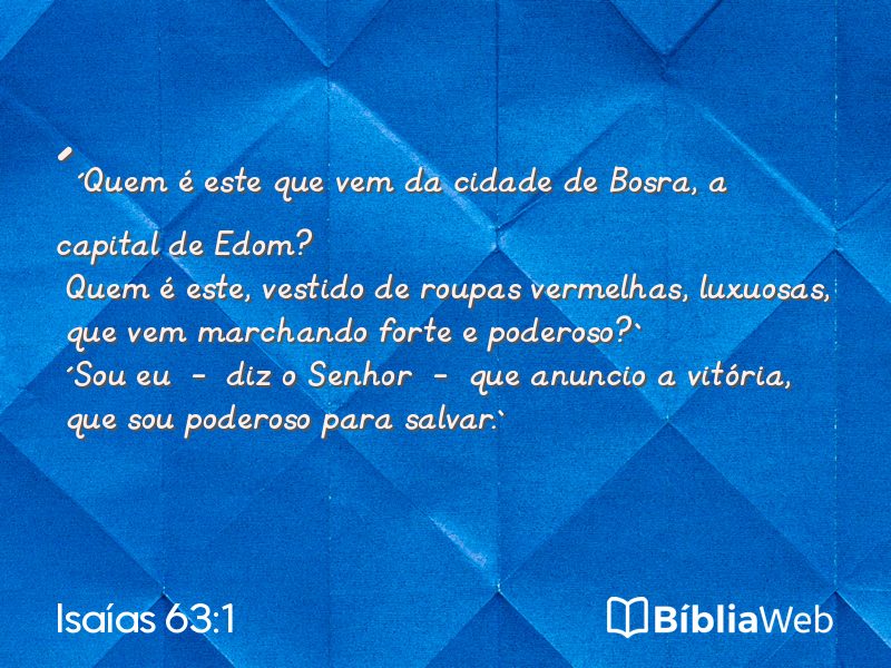 Isaías 63:1 em imagem para compartilhar