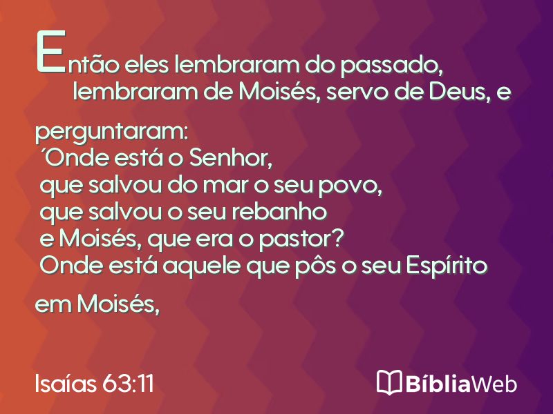 Isaías 63:11 em imagem para compartilhar