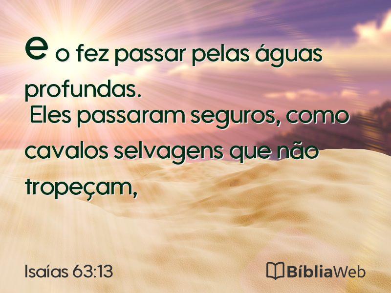Isaías 63:13 em imagem para compartilhar