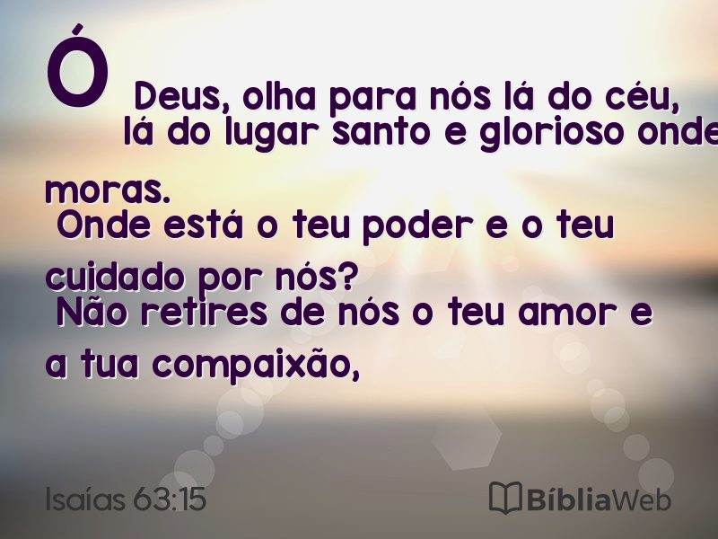 Isaías 63:15 em imagem para compartilhar