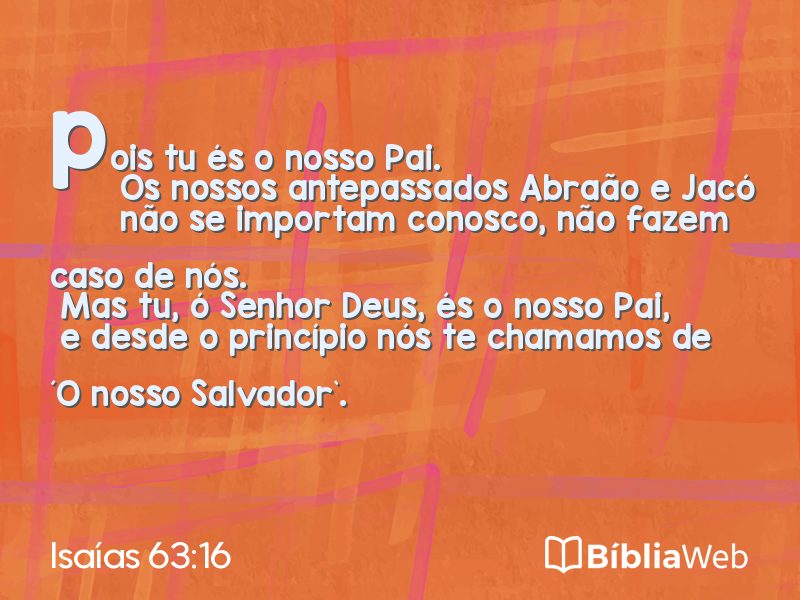 Isaías 63:16 em imagem para compartilhar